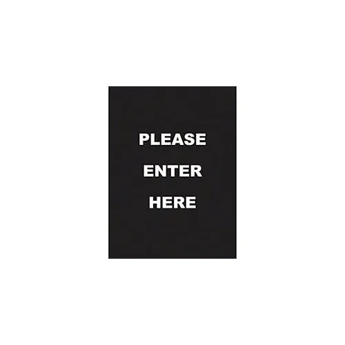 Update International S811-04 - "Please Enter Here" Stanchion Top Sign 