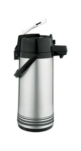 Update International NLD-22-BK/SF - 2.2 L - Brushed Stainless Steel Airpot with Black Lever-Top