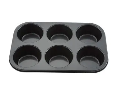 Winco AMF-6NS - 6 Cup Tin Plate Non-Stick Muffin Pan 