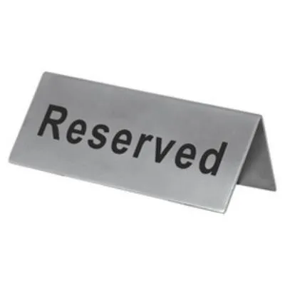Update International RES-5-SS - Stainless Steel "Reserved" Sign 