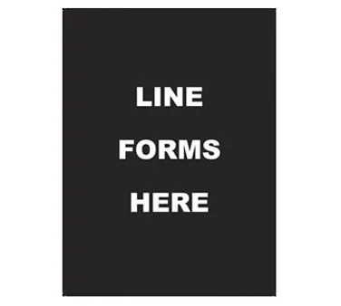 Update International S811-01 - "Line Forms Here" Stanchion Top Sign 