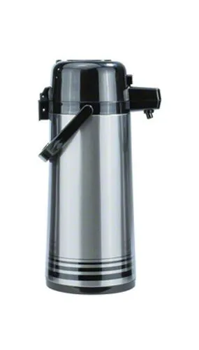 Update International NPD-19-BK/SF -1.9 L - Brushed Stainless Steel Airpot with Black Button-Top
