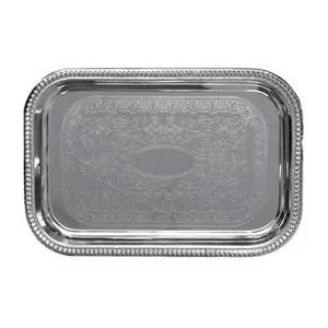 Update International CT-1812B - 18" x 12" Oblong Chrome-Plated Serving Tray