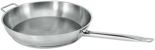 Update International SFP-14 - 15" Induction Ready Natural Finish S/S Fry Pan w/Helper Handle