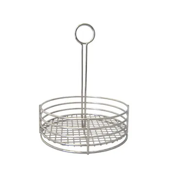 GET Enterprises - 4-81850 - Small Round Stainless Steel Table Caddy