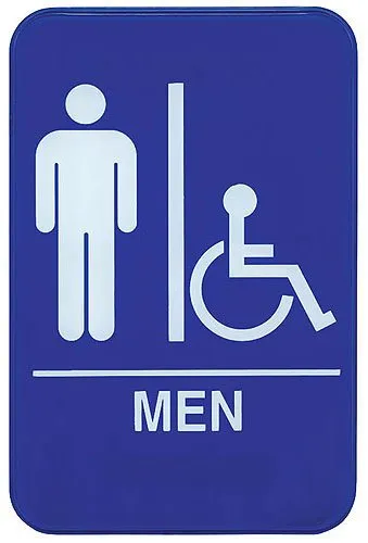 Update International S69-9BL - "Men" Accessible Sign