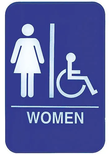 Update International S69-8BL - "Women" Accessible Sign