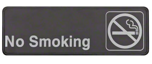 Update International S39-11BK - "No Smoking" Sign