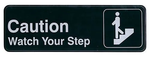 Update International S39-29BK - "Caution Watch Your Step" Sign