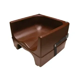 Update International PP-BC-BR - Brown Plastic Booster Chair with Strap