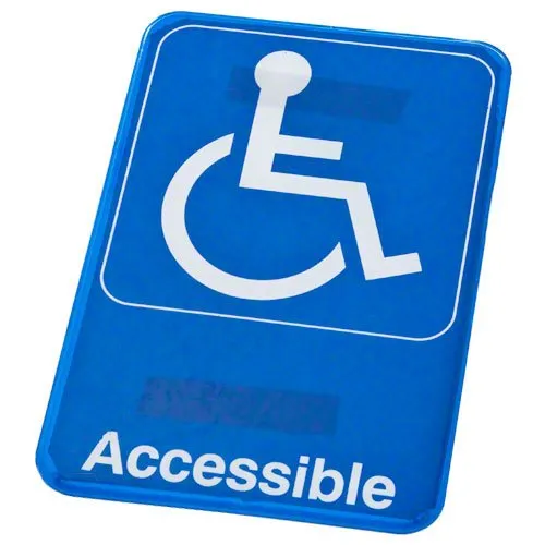 Update International S69-13BL - "Accessible" Sign