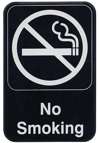 Update International S69-3BK - "No Smoking" Sign