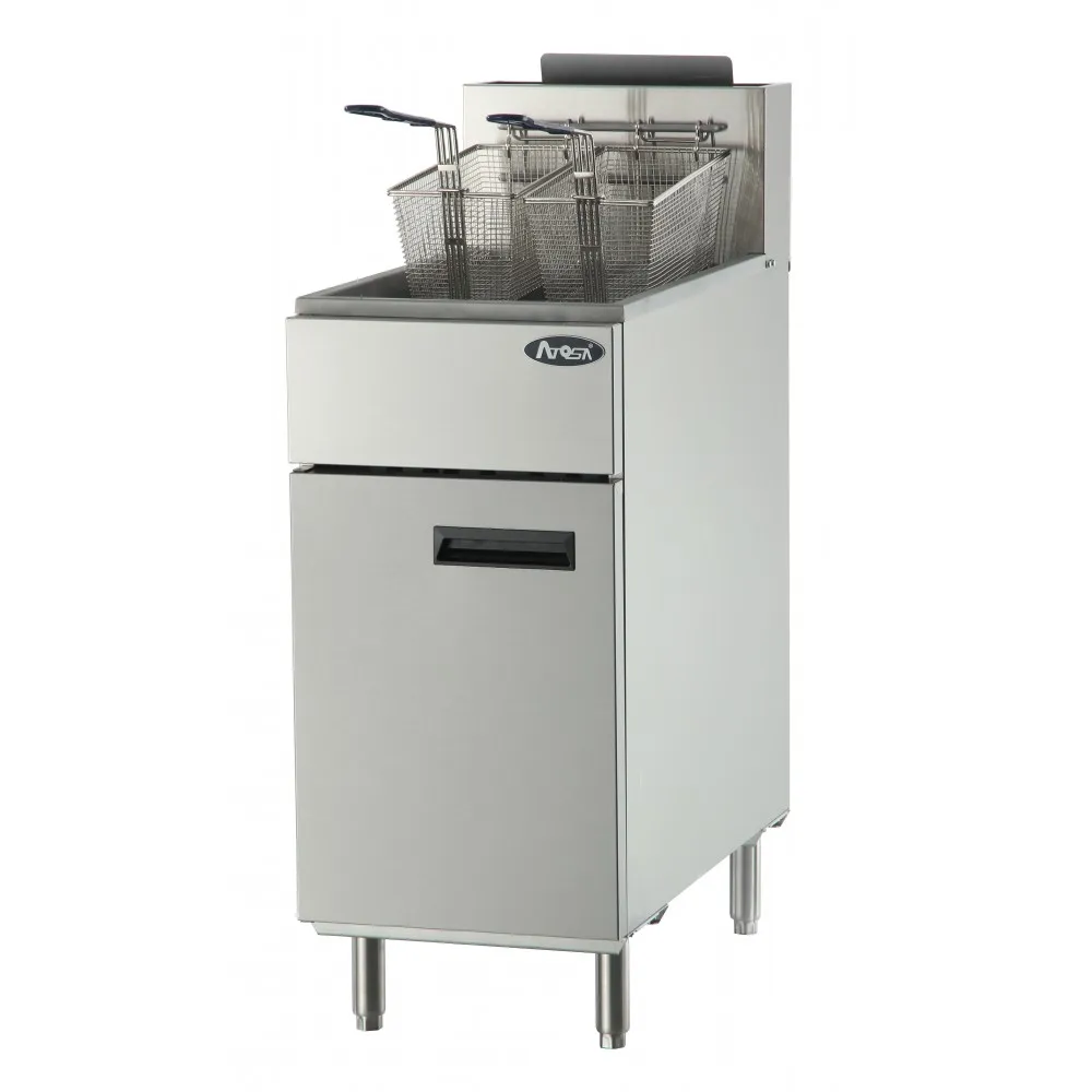 Atosa ATFS-50 - 50 lb. Commercial Stainless Steel Deep Fryer - Natural Gas