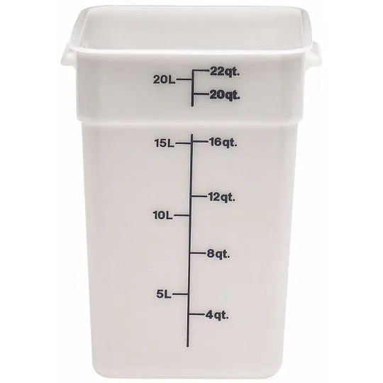 Cambro 22SFSP-148 - 22 qt Polyethylene Food Storage Container - CamSquare (6 per Case) 