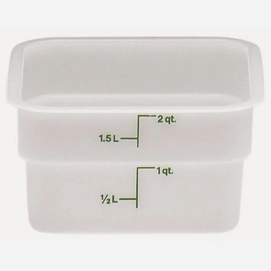 Cambro 2SFSP-148 - 2 qt Polyethylene Food Storage Container - CamSquare (6 per Case) 