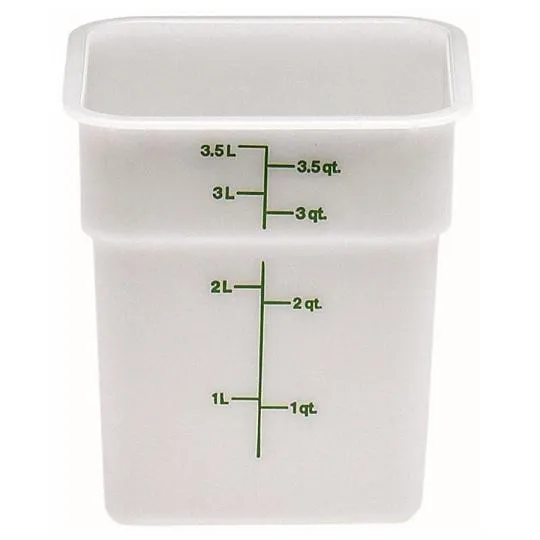 Cambro 4SFSP-148 - 4 Qt Polyethylene Food Storage Container - CamSquare (6 per Case) 