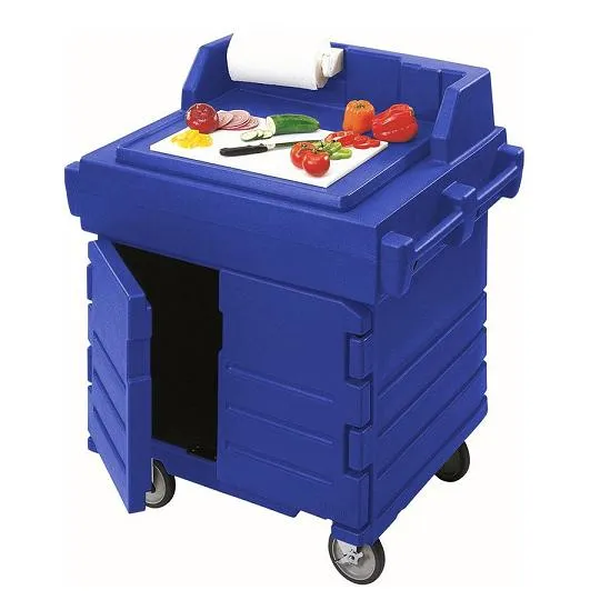 Cambro KWS40-186 - Navy Blue CamKiosk Food Preparation Work Station Cart 