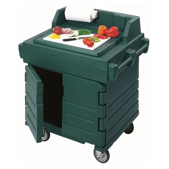 Cambro KWS40-519 - Green CamKiosk Food Preparation Work Station Cart 