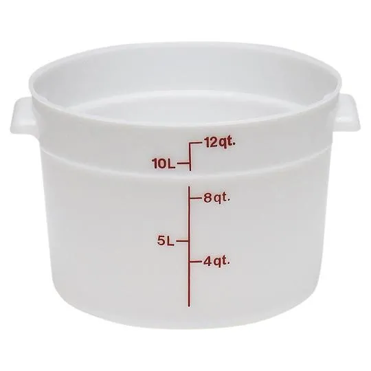 Cambro RFS12-148 - 12 qt Polyethylene Round Food Storage Container (6 per Case) 