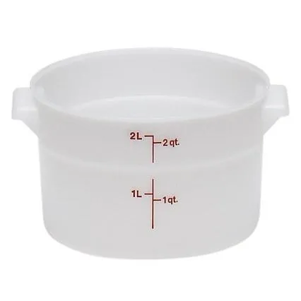 Cambro RFS2-148 - 2 qt Polyethylene Round Food Storage Container (12 per Case) 