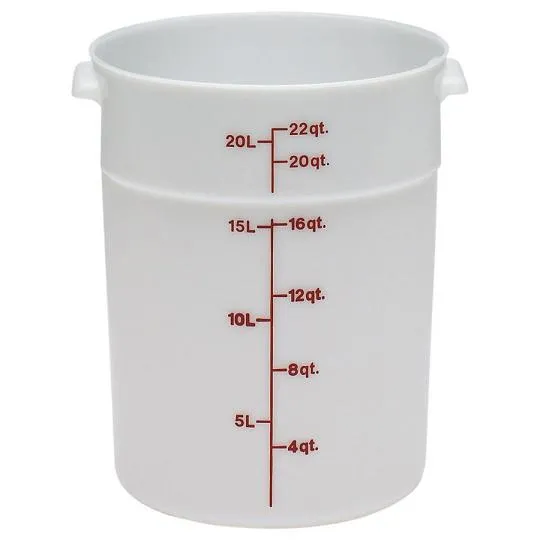 Cambro RFS22-148 - 22 qt Polyethylene Round Food Storage Container (6 per Case) 