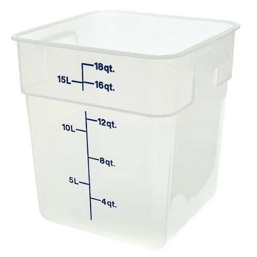 Cambro 18SFSPP-190 - 18 qt Polypropylene Food Storage Container - CamSquare (6 per Case) 