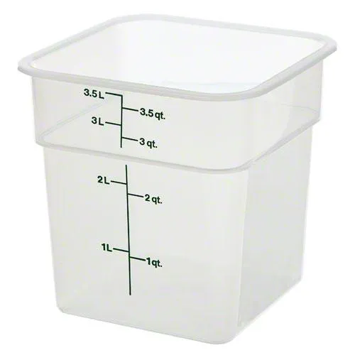 Cambro 4SFSPP-190 - 4 qt Polypropylene Food Storage Container - CamSquare (6 per Case) 