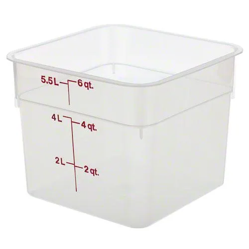 Cambro 6SFSPP-190 - 6 qt Polypropylene Food Storage Container - CamSquare (6 per Case) 