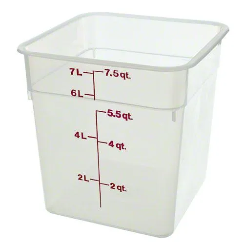 Cambro 8SFSPP-190 - 8 qt Polypropylene Food Storage Container - CamSquare (6 per Case) 