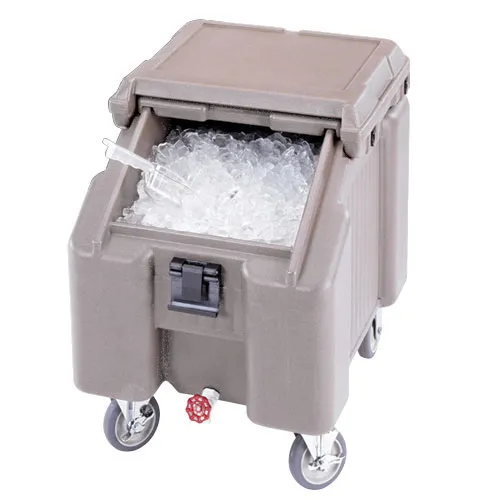 Cambro ICS100L-180 - 100 lb. Capacity - Sliding Lid Portable Ice Bin  - Grey