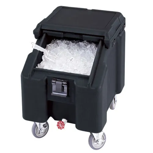 Cambro ICS100L4S-110 - 100 lb. Capacity - Sliding Lid Portable Ice Bin  - Black