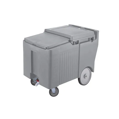 Cambro ICS125LB-180 - 125 lb. Capacity - Sliding Lid Portable Ice Bin  - Grey