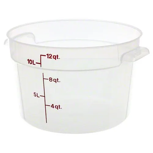 Cambro RFS12PP-190 - 12 qt Polypropylene Round Food Storage Container (6 per Case) 