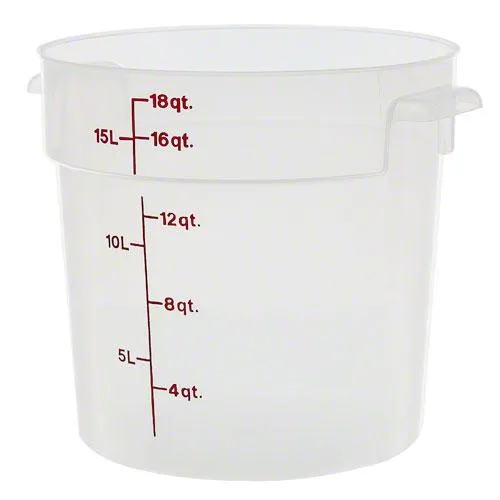 Cambro RFS18PP-190 - 18 qt Polypropylene Round Food Storage Container (6 per Case) 