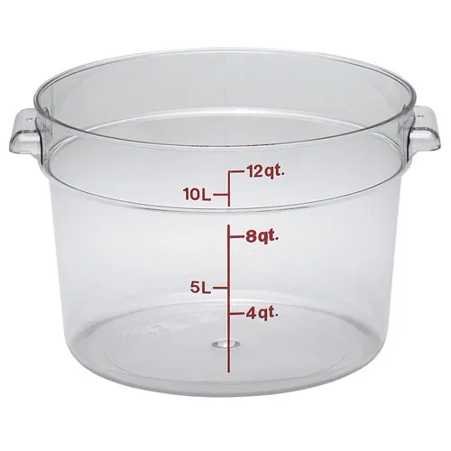 Cambro RFSCW12-135 - 12 qt Polycarbonate Food Storage Container - Camwear Round (6 per Case) 