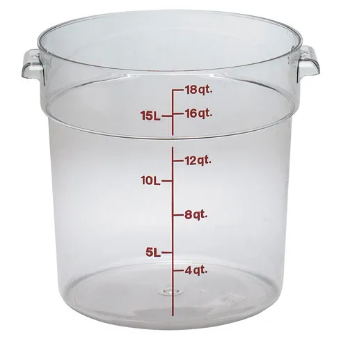 Cambro RFSCW18-135 - 18 qt Polycarbonate Food Storage Container - Camwear Round 