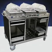 Cadco - CBCHHH - Stainless Steel Mobile Hot Buffet Cart