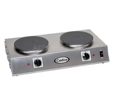 Cadco - CDR2C - Double Cast Iron Hot Plate - 7.5"