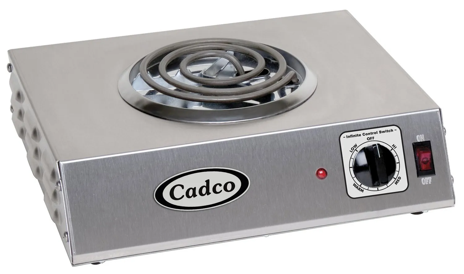 Cadco - CSR1T - Single Stainless Steel Hot Plate - 6"