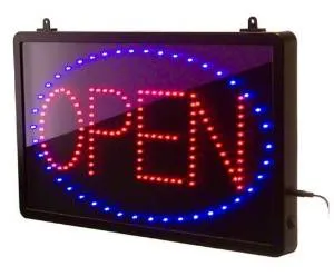 Update International LED-OPEN - 1.63" x 13" x 21.63" - Open LED Sign - 