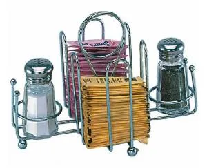 Update International SUSK-HDR - 4-Compartment - Chrome-Plated Shaker & Sugar Packet Holder