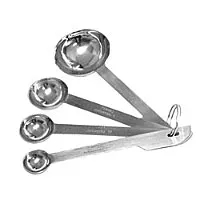 Thunder Group OW356 - Stainless Steel Measuring Spoon Set (Pack of 24) 