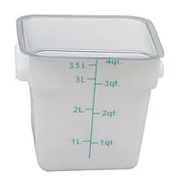 Thunder Group PLSFT004PP - Polypropylene Food Storage Container 4 Qt (6 per Case) 