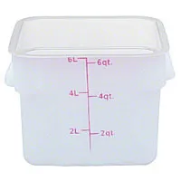 Thunder Group PLSFT006PC - Polycarbonate Food Storage Container 6 Qt (6 per Case) 