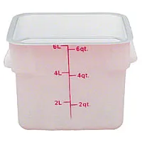 Thunder Group PLSFT006PP - Polypropylene Food Storage Container 6 Qt (6 per Case) 