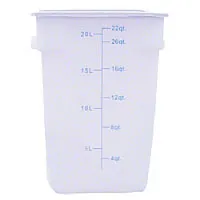 Thunder Group PLSFT022PC - Polycarbonate Food Storage Container 22 Qt (6 per Case) 