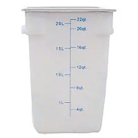 Thunder Group PLSFT022PP - Polypropylene Food Storage Container 22 Qt (6 per Case) 