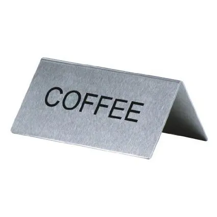 Update International TS-CFE - "Coffee" Stainless Steel Tent Sign
