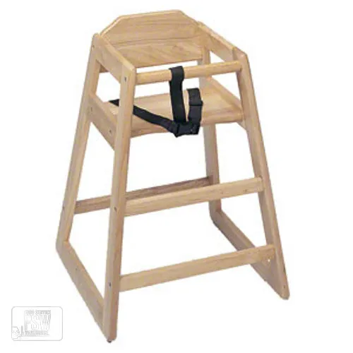 Update International WD-HCA - 29" Natural Wood Finish High Chair - Assembled
