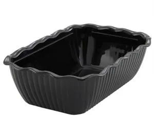 Winco Food Storage Container Crock, 10 x 7 x 3-in, Black [CRK-10K]